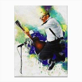 Smudge Of Mike Ness Jump Live Concert Canvas Print
