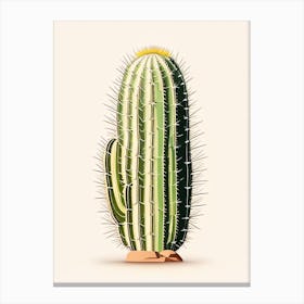 Barrel Cactus Marker Art 1 Canvas Print