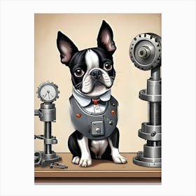 Boston Terrier-Reimagined 93 Canvas Print