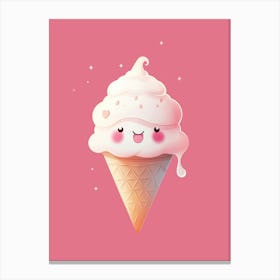 Kawaii Ice Cream Canvas Print