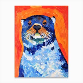 Sea Otter Matisse Inspired Canvas Print