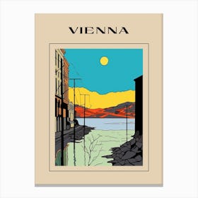 Minimal Design Style Of Vienna, Austria 1 Poster Canvas Print