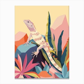 Modern Abstract Lizard Illustration 5 Canvas Print