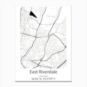 East Riverdale,United States Minimalist Map Canvas Print