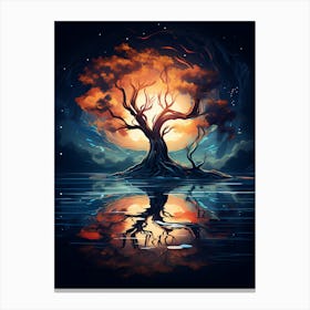 Tree In The Water Canvas Print