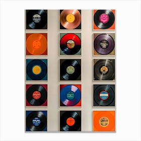 Vinyl Records Canvas Print