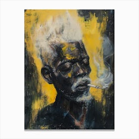 Man Smoking A Cigarette 5 Canvas Print