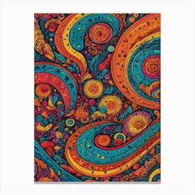 Psychedelic Swirls 10 Canvas Print