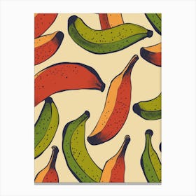 Banana Pattern Illustration 3 Canvas Print