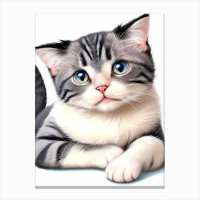 Feline Cat Creative Artwork Illustration 32 Canvas Print