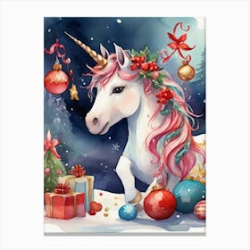 Christmas Annabelle Unicorn Canvas Print