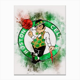 Boston Celtics Paint Canvas Print