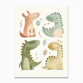 Cute dinosaurs Canvas Print