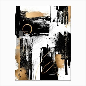 Abstract Black Gold Canvas Print 6 Canvas Print