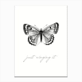 Just Winging It - White Canvas Print