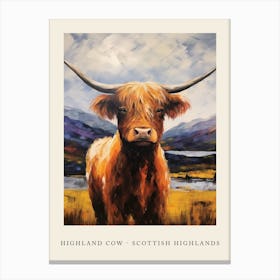 Highland Cow   Scottish Highlands Poster Canvas Print