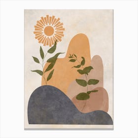 Sun And Plants 6 Canvas Print