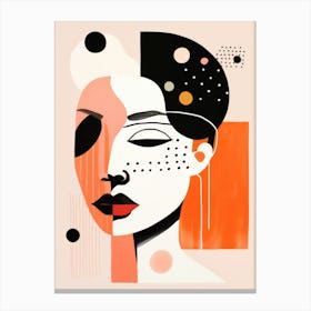 Abstract Portrait Of A Woman 12 Canvas Print