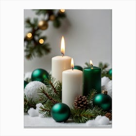 Christmas Candles Canvas Print