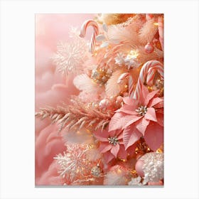 Pink Christmas Tree 2 Canvas Print