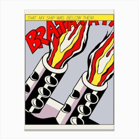 Bratatat! 3 | Roy Lichtenstein 1963 Canvas Print