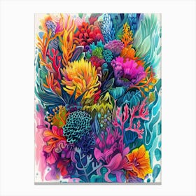 Colorful Corals Canvas Print