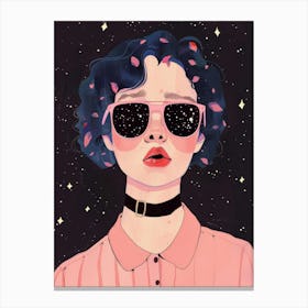 Girl With Sunglasses 4 Canvas Print