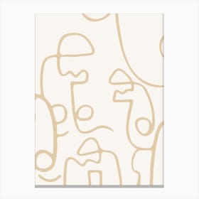 Bohemian Abstract Doodles Canvas Print