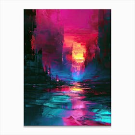 Abstract Painting | Pixel Art Series Canvas Print