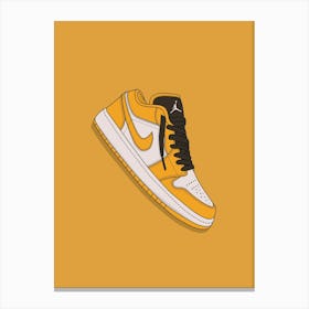 Sneakers Dunk Orange Canvas Print