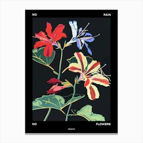 No Rain No Flowers Poster Geranium 3 Canvas Print