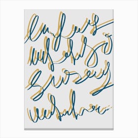 Calligraphy Canvas Print