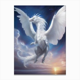 White Dragon Canvas Print