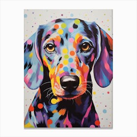 Dachshund Pop Art Inspired 2 Canvas Print