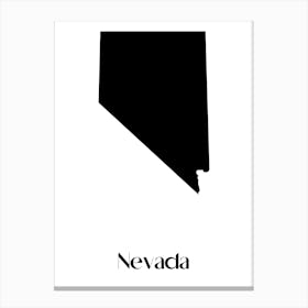 Nevada Silhouette Canvas Print