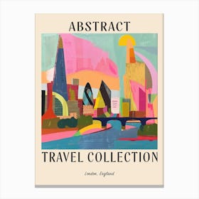 Abstract Travel Collection Poster London England 4 Canvas Print
