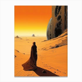 Dune Sunset Illustration Canvas Print