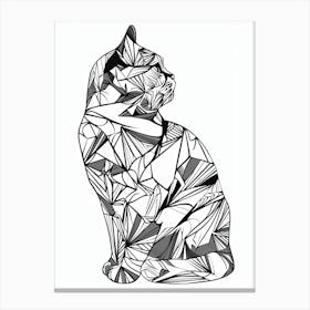 Geometric Cat 1 Canvas Print