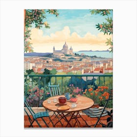 Marseille France 4 Illustration Canvas Print