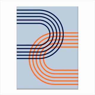 Counterbalance Orange Blue Canvas Print