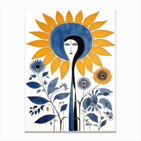 Sunflower Woman 1 Canvas Print