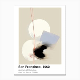 World Tour Exhibition, Abstract Art, San Francisco, 1960 1 Canvas Print