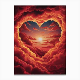 Heart In The Clouds Canvas Print