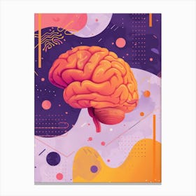 Abstract Brain Illustration 1 Canvas Print