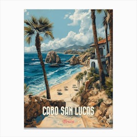 Cabo San Lucas Vintage Travel Poster Canvas Print