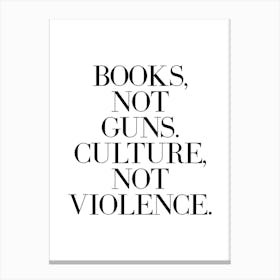 Books and Culture quote Canvas Print