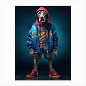 Dog In Hoodie 1 Canvas Print