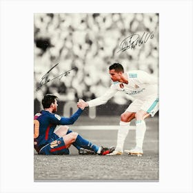 Cristiano Ronaldo Lionel Messi Legend 1 Canvas Print