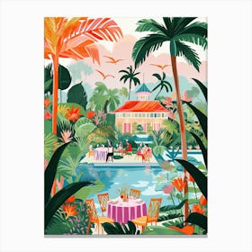 Radisson Beach, Bali, Indonesia, Matisse And Rousseau Style 1 Canvas Print