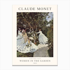 Women In the Garden - Claude Monet Canvas Print